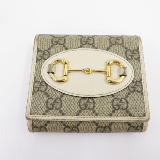 GUCCI | グッチ GGスプリーム ホースビット 1955 二つ折り財布 621891・534563 ベージュ【瀬戸大橋店】