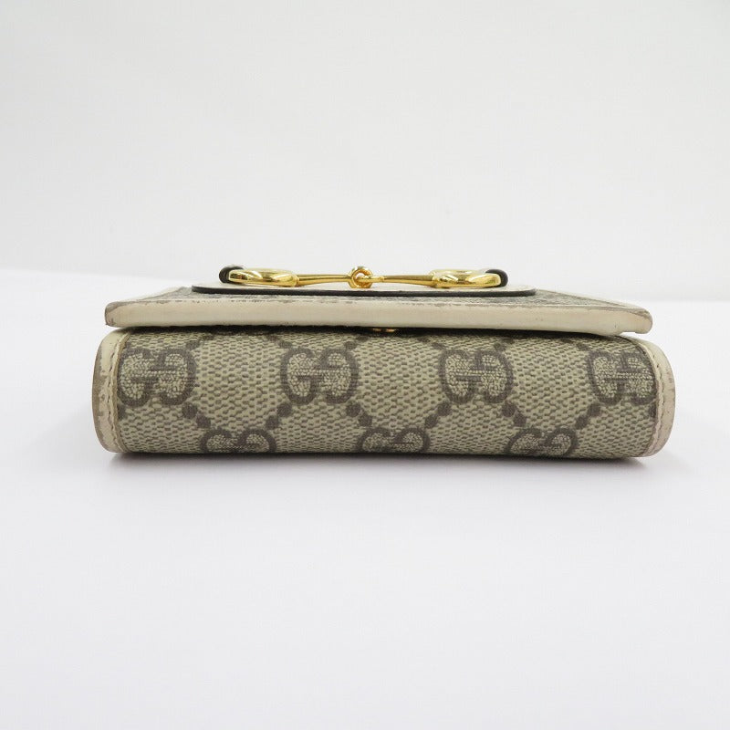 GUCCI | グッチ GGスプリーム ホースビット 1955 二つ折り財布 621891・534563 ベージュ【瀬戸大橋店】
