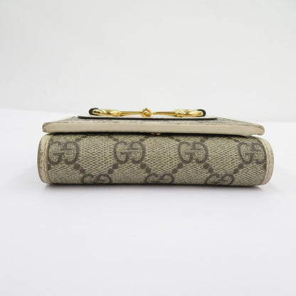 GUCCI | グッチ GGスプリーム ホースビット 1955 二つ折り財布 621891・534563 ベージュ【瀬戸大橋店】