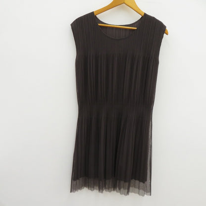 ISSEY MIYAKE | イッセイミヤケ レイヤード ノースリーブ ワンピース PP31-JT713 グレー サイズ：3【瀬戸大橋店】