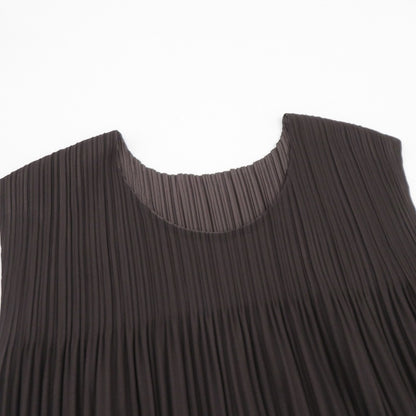 ISSEY MIYAKE | イッセイミヤケ レイヤード ノースリーブ ワンピース PP31-JT713 グレー サイズ：3【瀬戸大橋店】