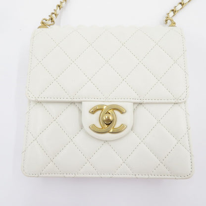 CHANEL | シャネル マトラッセ ゴートスキン パールチェーンショルダー ショルダーバッグ AS0584 ホワイト【瀬戸大橋店】