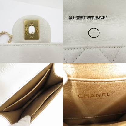 CHANEL | シャネル マトラッセ ゴートスキン パールチェーンショルダー ショルダーバッグ AS0584 ホワイト【瀬戸大橋店】