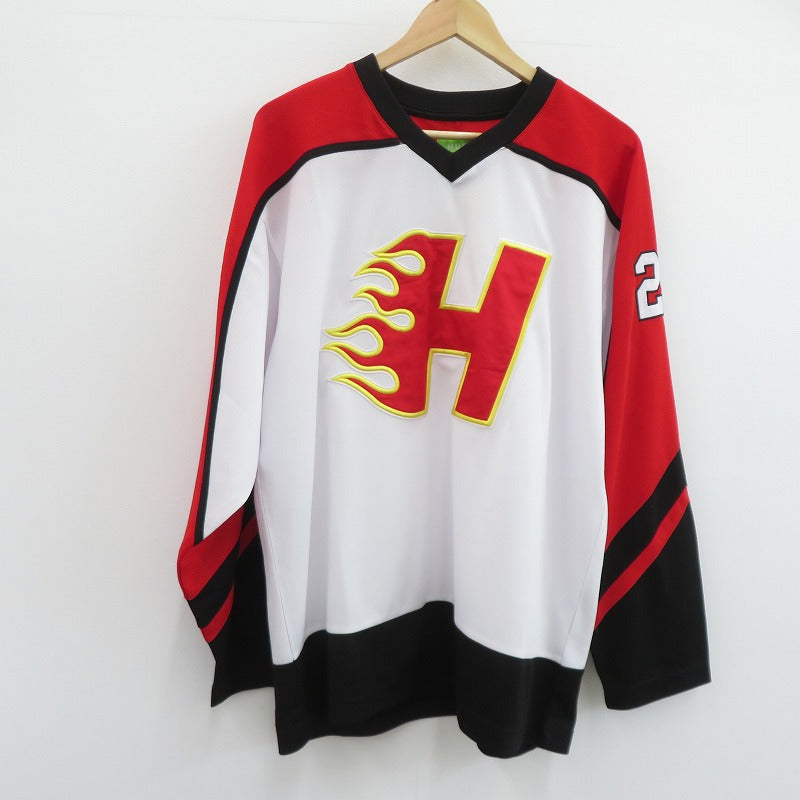 HUF | ハフ ENFORCER HOCKEY JERSEY メッシュ カットソー その他トップス KN00393 レッド サイズ：L【瀬戸大橋店】