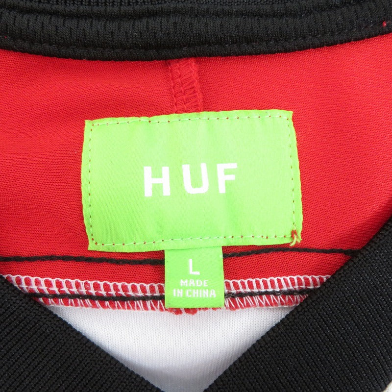 HUF | ハフ ENFORCER HOCKEY JERSEY メッシュ カットソー その他トップス KN00393 レッド サイズ：L【瀬戸大橋店】