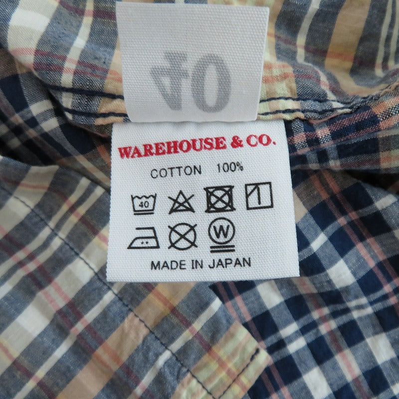 WARE HOUSE | ウェアハウス　ウエアハウス King of the Madras Shirts チェック柄 長袖シャツ JG-16 マルチカラー サイズ：40【瀬戸大橋店】