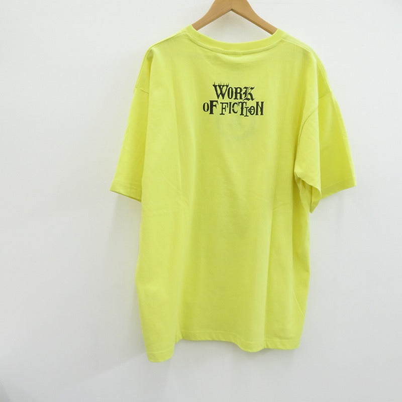 EXAMPLE | イグザンプル ”WORK OF FICTION” WOF S/S TEE 半袖Ｔシャツ ex24ss-tp-0015 イエロー サイズ：XL【瀬戸大橋店】