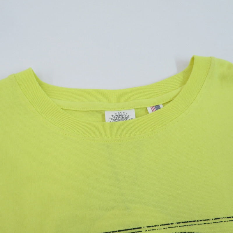 EXAMPLE | イグザンプル ”WORK OF FICTION” WOF S/S TEE 半袖Ｔシャツ ex24ss-tp-0015 イエロー サイズ：XL【瀬戸大橋店】