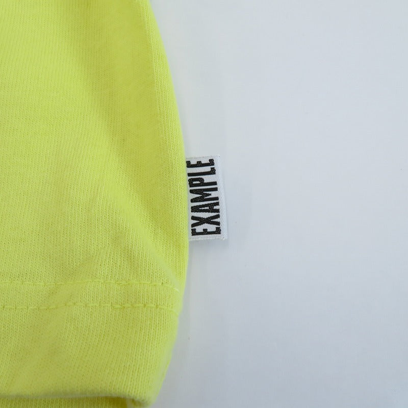 EXAMPLE | イグザンプル ”WORK OF FICTION” WOF S/S TEE 半袖Ｔシャツ ex24ss-tp-0015 イエロー サイズ：XL【瀬戸大橋店】