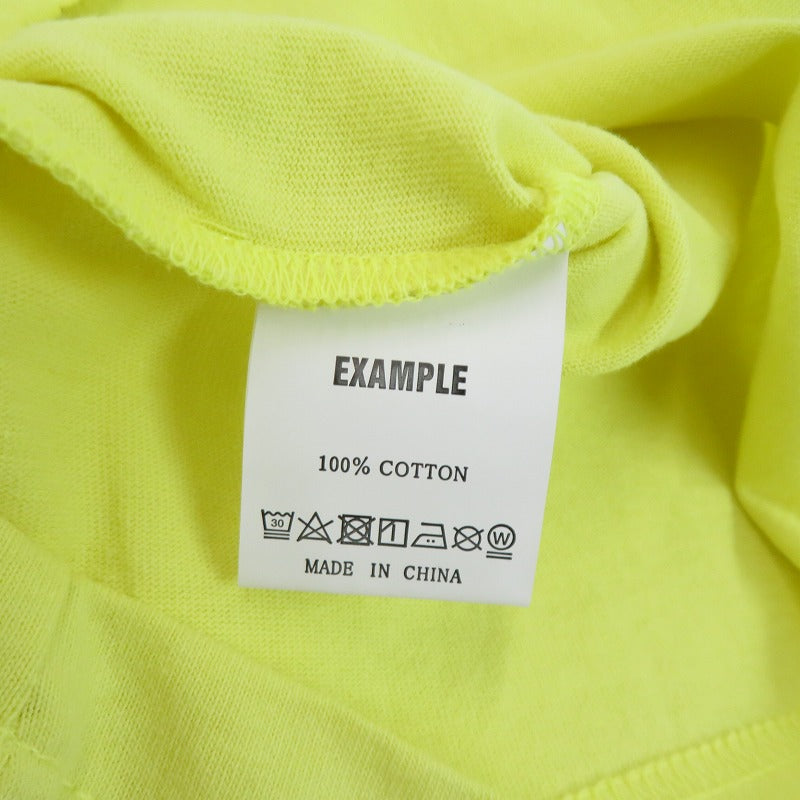 EXAMPLE | イグザンプル ”WORK OF FICTION” WOF S/S TEE 半袖Ｔシャツ ex24ss-tp-0015 イエロー サイズ：XL【瀬戸大橋店】