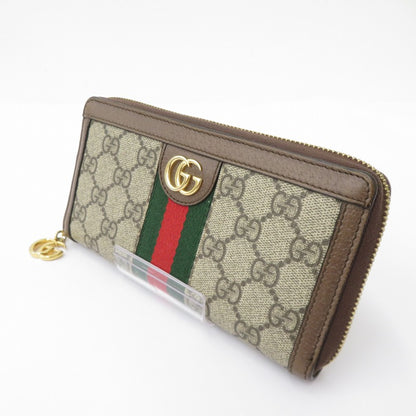 GUCCI | グッチ GGスプリーム ジップアラウンドウォレット 長財布 523154･2134 ブラウン【瀬戸大橋店】