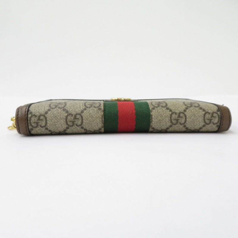 GUCCI | グッチ GGスプリーム ジップアラウンドウォレット 長財布 523154･2134 ブラウン【瀬戸大橋店】