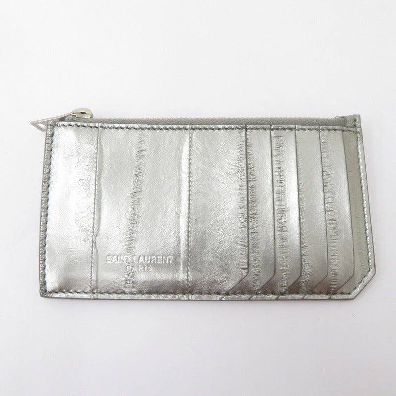 SAINT LAURENT | サンローラン フラグメントケース カードケース 609362・1222 シルバー【瀬戸大橋店】
