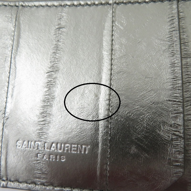 SAINT LAURENT | サンローラン フラグメントケース カードケース 609362・1222 シルバー【瀬戸大橋店】