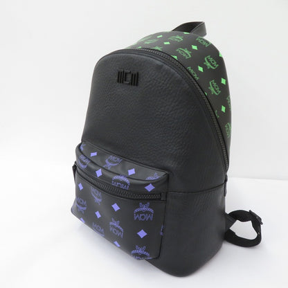 MCM | エム・シー・エム COLOR SPLASH LOGO BACKPACK リュック・デイパック MMKCSSX02U6001 ブラック【瀬戸大橋店】