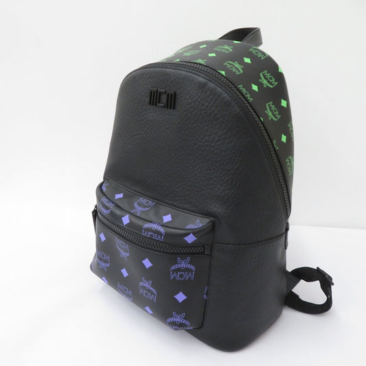 MCM | エム・シー・エム COLOR SPLASH LOGO BACKPACK リュック・デイパック MMKCSSX02U6001 ブラック【瀬戸大橋店】