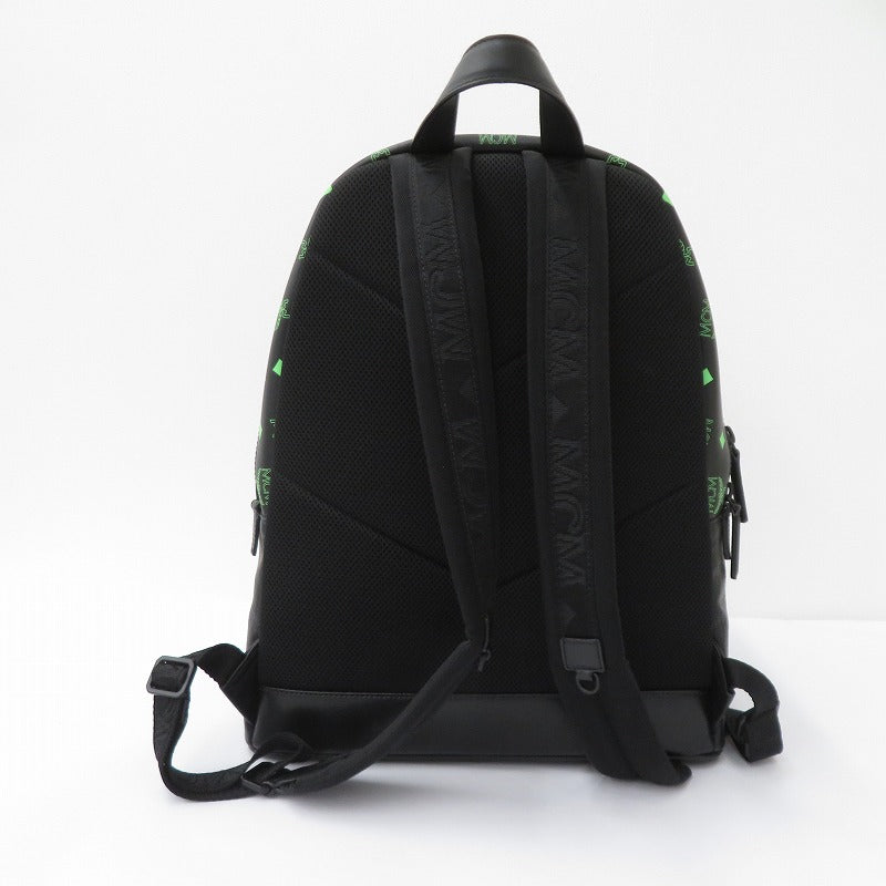 MCM | エム・シー・エム COLOR SPLASH LOGO BACKPACK リュック・デイパック MMKCSSX02U6001 ブラック【瀬戸大橋店】