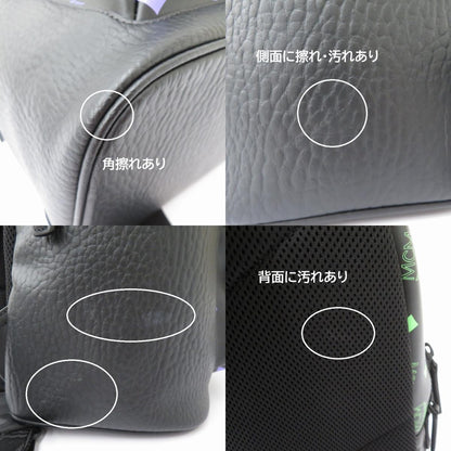 MCM | エム・シー・エム COLOR SPLASH LOGO BACKPACK リュック・デイパック MMKCSSX02U6001 ブラック【瀬戸大橋店】