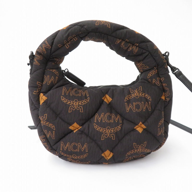 MCM | エム・シー・エム Aren キルティング ホーボー ショルダーバッグ MWHDATA01BK001 ブラック【瀬戸大橋店】