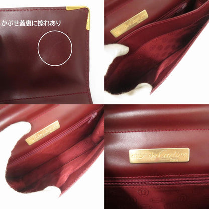 CARTIER | カルティエ マスト セカンドバッグ ボルドー【瀬戸大橋店】