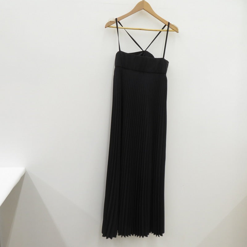 HYKE | ハイク TAFFETA PLEATED MAXI DRESS ワンピース 231-16171 ブラック サイズ：S【瀬戸大橋店】