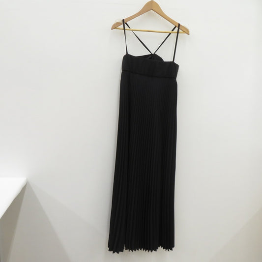 HYKE | ハイク TAFFETA PLEATED MAXI DRESS ワンピース 231-16171 ブラック サイズ：S【瀬戸大橋店】