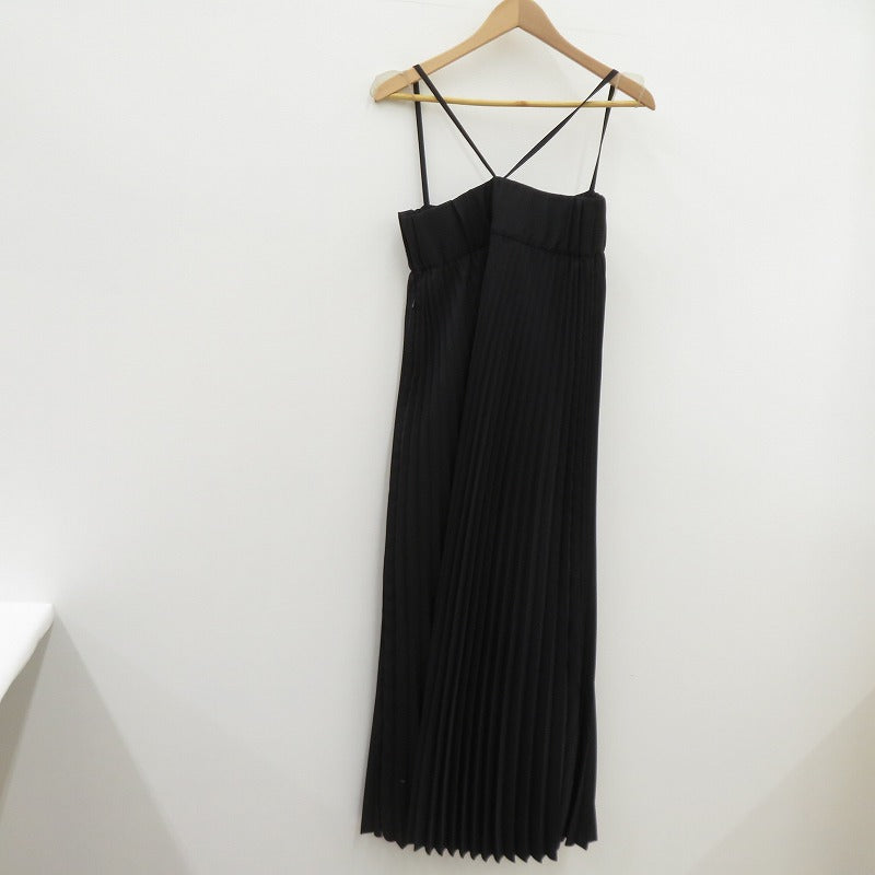 HYKE | ハイク TAFFETA PLEATED MAXI DRESS ワンピース 231-16171 ブラック サイズ：S【瀬戸大橋店】