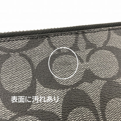 COACH | コーチ L-ZIP PORTFOLIO　シグネチャー クラッチバッグ H2144-C3144 ブラック【瀬戸大橋店】