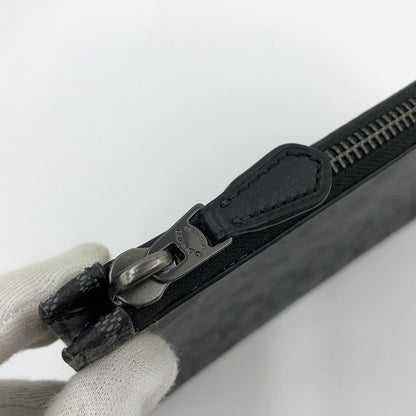 COACH | コーチ L-ZIP PORTFOLIO　シグネチャー クラッチバッグ H2144-C3144 ブラック【瀬戸大橋店】