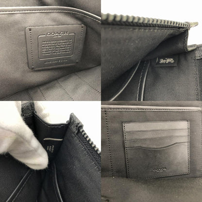COACH | コーチ L-ZIP PORTFOLIO　シグネチャー クラッチバッグ H2144-C3144 ブラック【瀬戸大橋店】