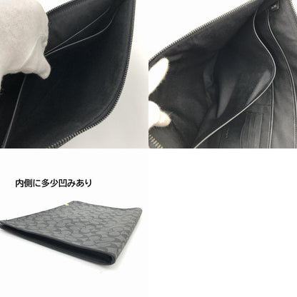 COACH | コーチ L-ZIP PORTFOLIO　シグネチャー クラッチバッグ H2144-C3144 ブラック【瀬戸大橋店】