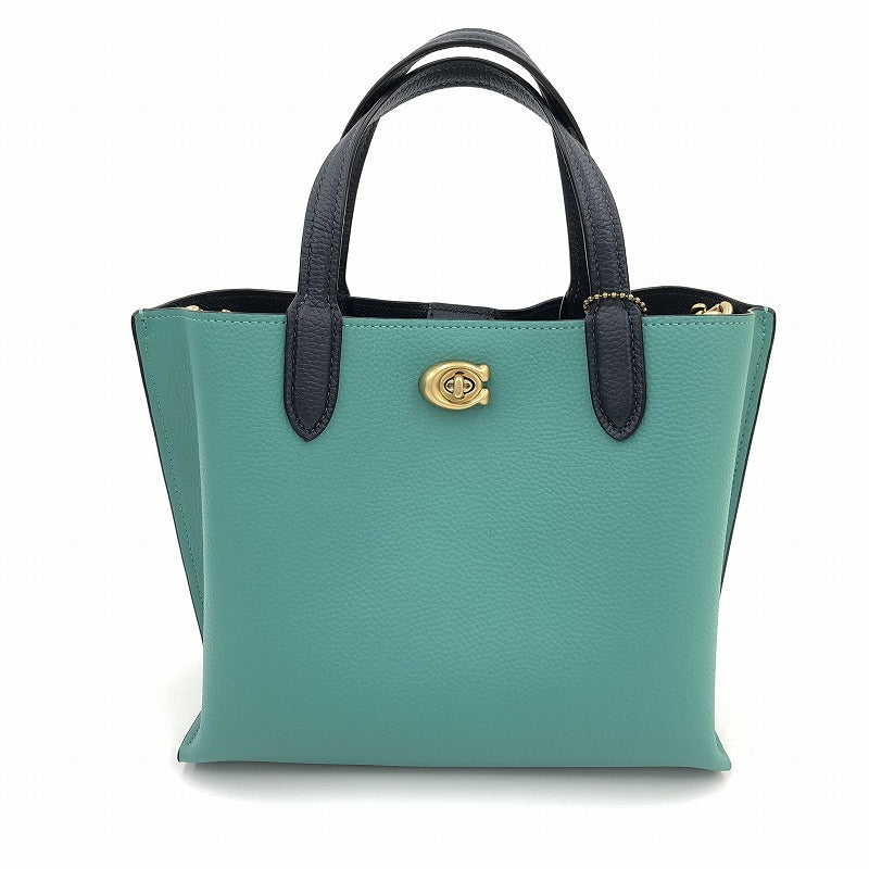 COACH | コーチ ウィロウ トート 24 カラーブロック その他バッグ L2239-C8561 グリーン【瀬戸大橋店】