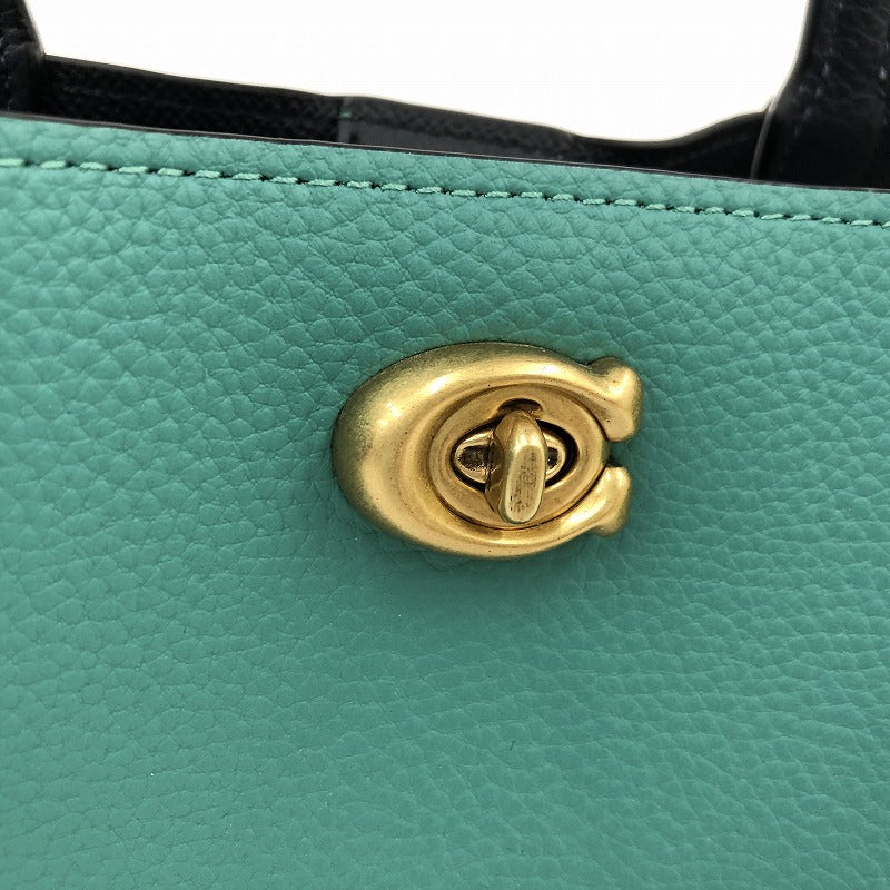 COACH | コーチ ウィロウ トート 24 カラーブロック その他バッグ L2239-C8561 グリーン【瀬戸大橋店】