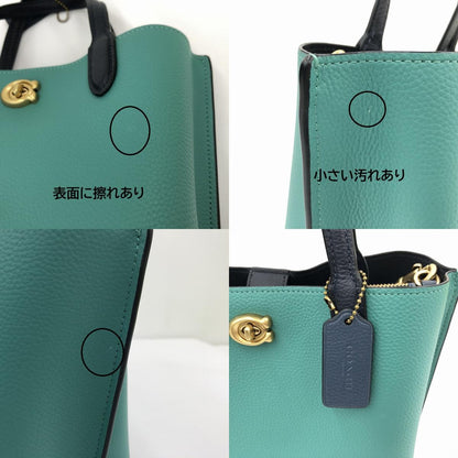 COACH | コーチ ウィロウ トート 24 カラーブロック その他バッグ L2239-C8561 グリーン【瀬戸大橋店】