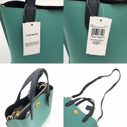 COACH | コーチ ウィロウ トート 24 カラーブロック その他バッグ L2239-C8561 グリーン【瀬戸大橋店】