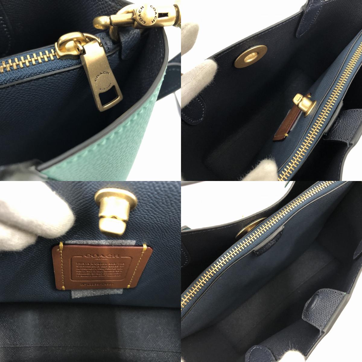 COACH | コーチ ウィロウ トート 24 カラーブロック その他バッグ L2239-C8561 グリーン【瀬戸大橋店】