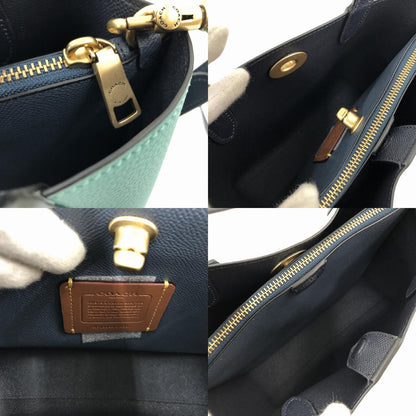 COACH | コーチ ウィロウ トート 24 カラーブロック その他バッグ L2239-C8561 グリーン【瀬戸大橋店】