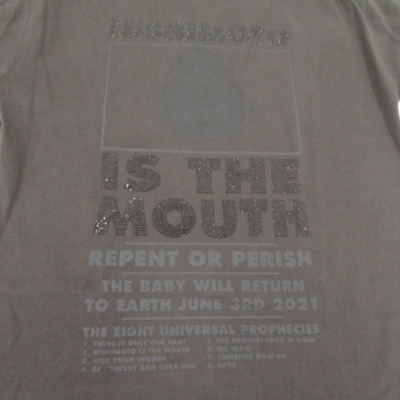 NISHIMOTO IS THE MOUTH 半袖Ｔシャツ NIM-L11CRSD ブラック サイズ：L【瀬戸大橋店】