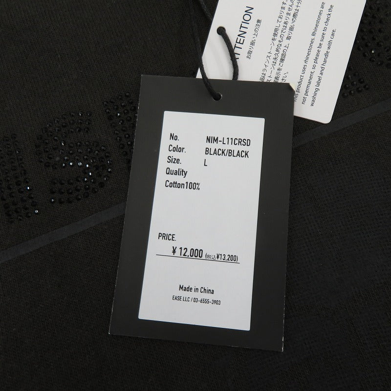 NISHIMOTO IS THE MOUTH 半袖Ｔシャツ NIM-L11CRSD ブラック サイズ：L【瀬戸大橋店】