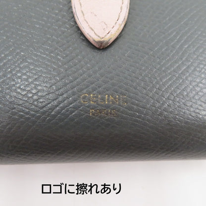 CELINE | セリーヌ スモール ストラップ ウォレット 二つ折り財布 10H263BRU.10GV グレー【瀬戸大橋店】