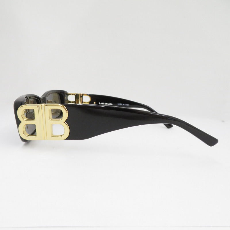 BALENCIAGA | バレンシアガ Dynasty Rectangle サングラス BB0096S サイズ：51□18-130 ブラック【瀬戸大橋店】