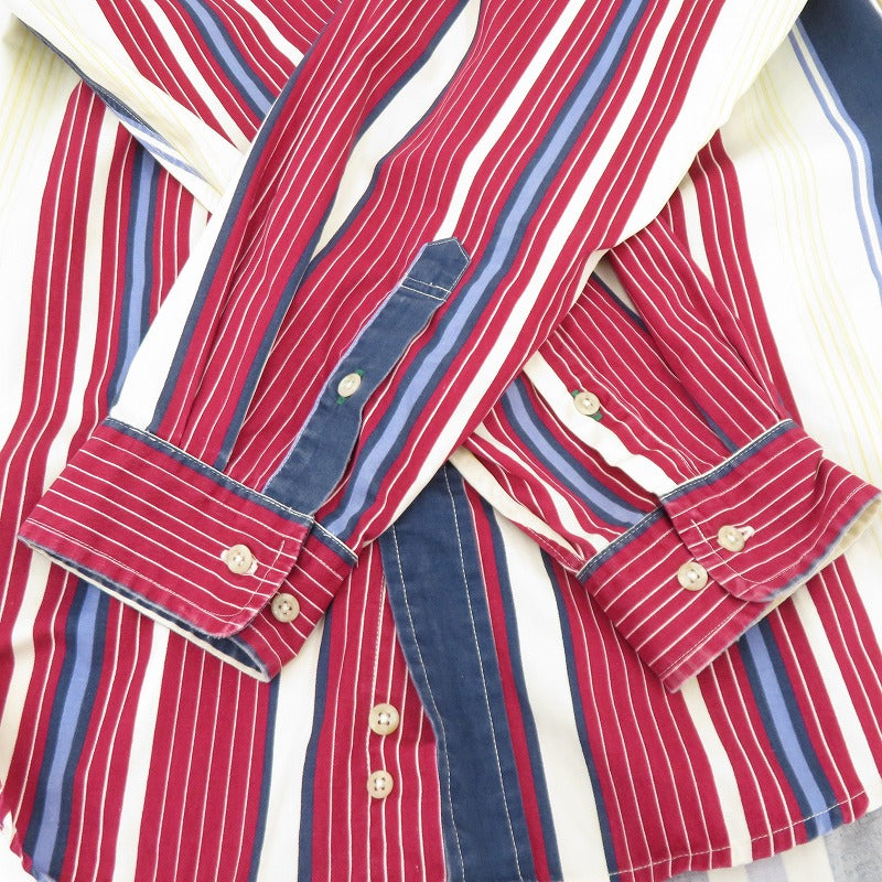TOMMY HILFIGER | トミーヒルフィガー 90’ バーバーストライプボタンダウンシャツ 長袖シャツ マルチカラー サイズ：S【瀬戸大橋店】