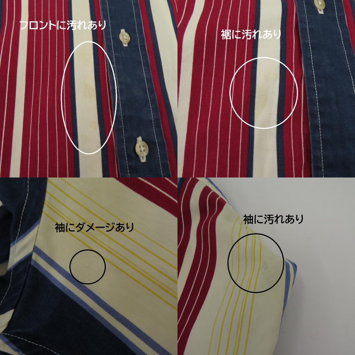 TOMMY HILFIGER | トミーヒルフィガー 90’ バーバーストライプボタンダウンシャツ 長袖シャツ マルチカラー サイズ：S【瀬戸大橋店】