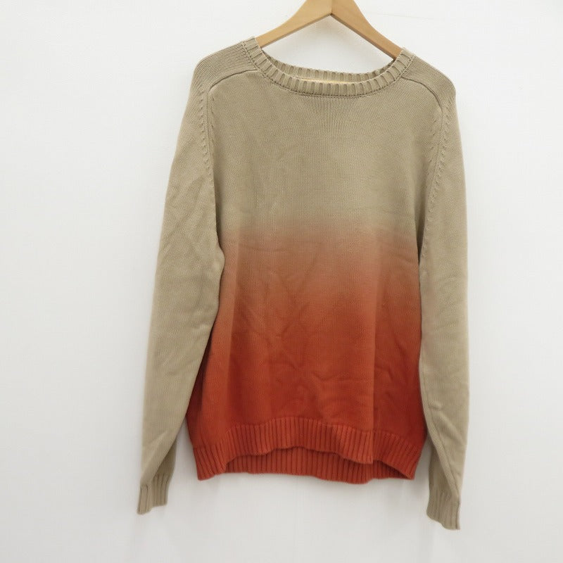 BoTT | ボット Dyed Raglan Knit セーター 243BoTT14 ベージュ×オレンジ サイズ：L【瀬戸大橋店】