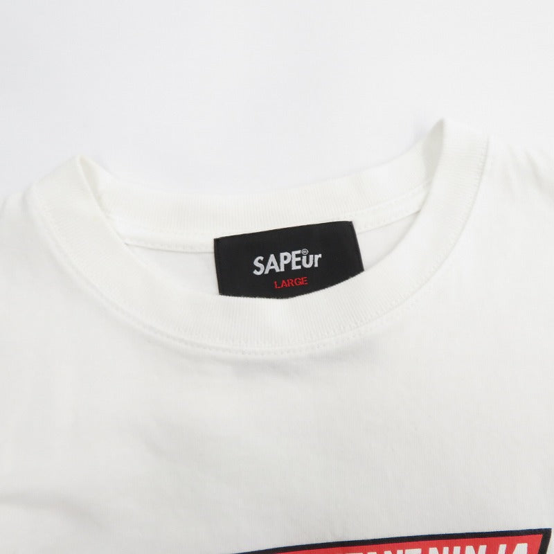 SAPEur | サプール ×TURTLES 半袖Ｔシャツ ホワイト サイズ：L【瀬戸大橋店】