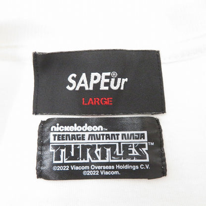 SAPEur | サプール ×TURTLES 半袖Ｔシャツ ホワイト サイズ：L【瀬戸大橋店】