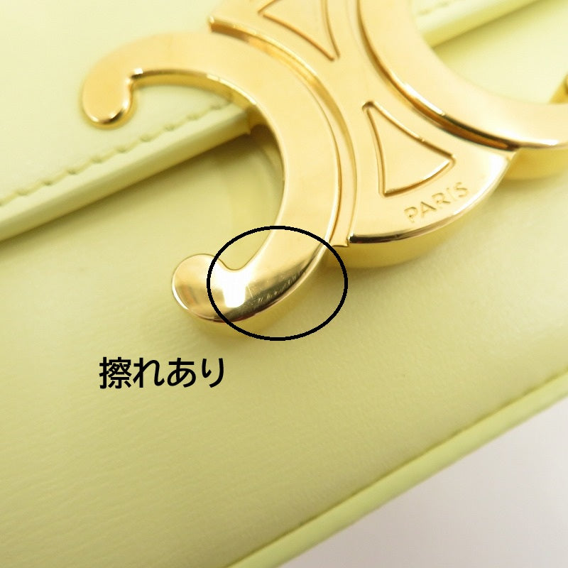CELINE | セリーヌ トリオンフ ミニ クロード ショルダーバッグ 10I513DPV.11OY ライトイエロー【瀬戸大橋店】