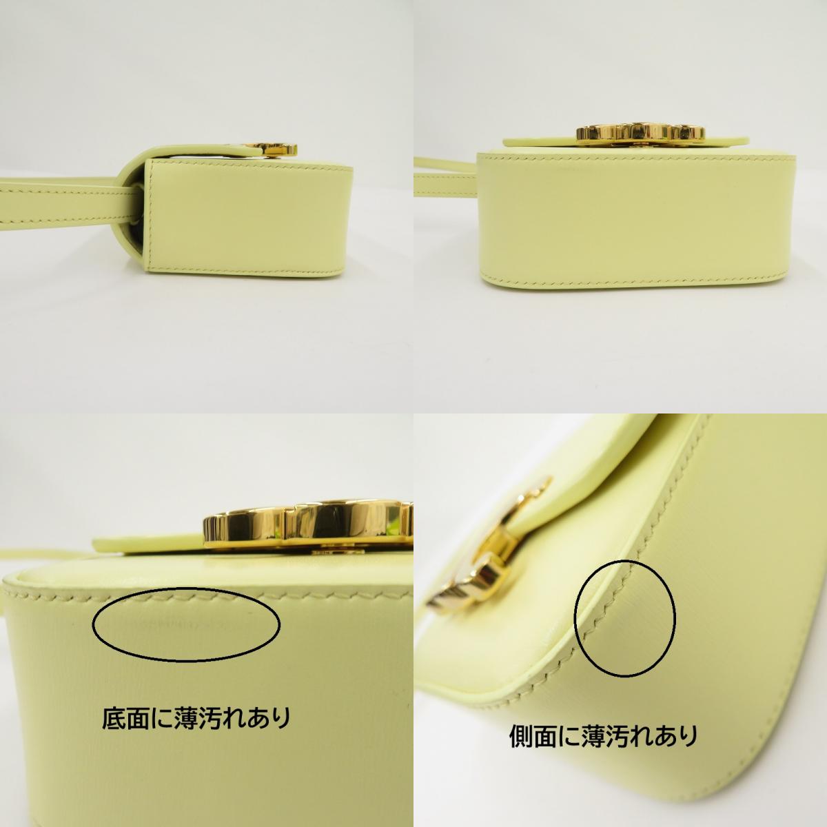 CELINE | セリーヌ トリオンフ ミニ クロード ショルダーバッグ 10I513DPV.11OY ライトイエロー【瀬戸大橋店】