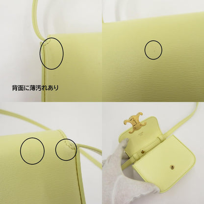 CELINE | セリーヌ トリオンフ ミニ クロード ショルダーバッグ 10I513DPV.11OY ライトイエロー【瀬戸大橋店】
