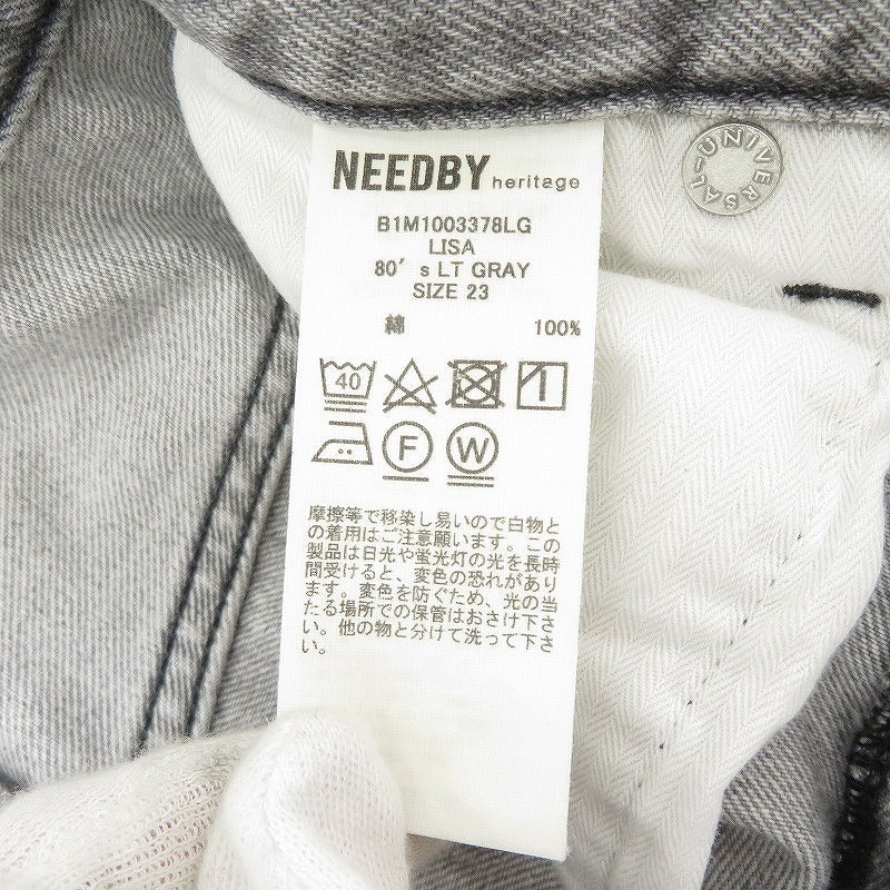 NEEDBY heritage デニムパンツ B1M1003378LG サイズ：23 グレー【瀬戸大橋店】